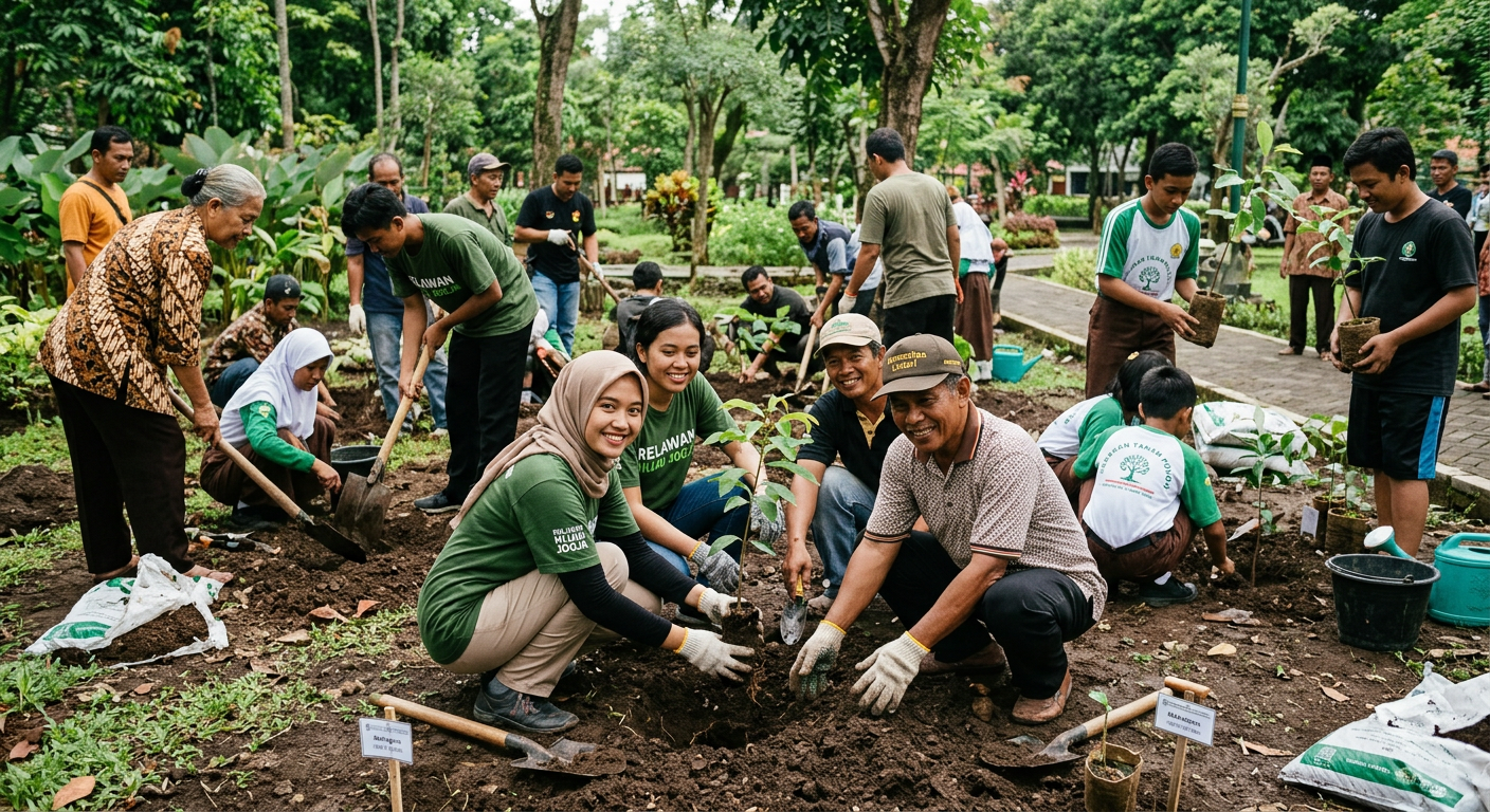 Penanaman Pohon Bersama Komunitas LIVESGP LAMONGAN Hijau