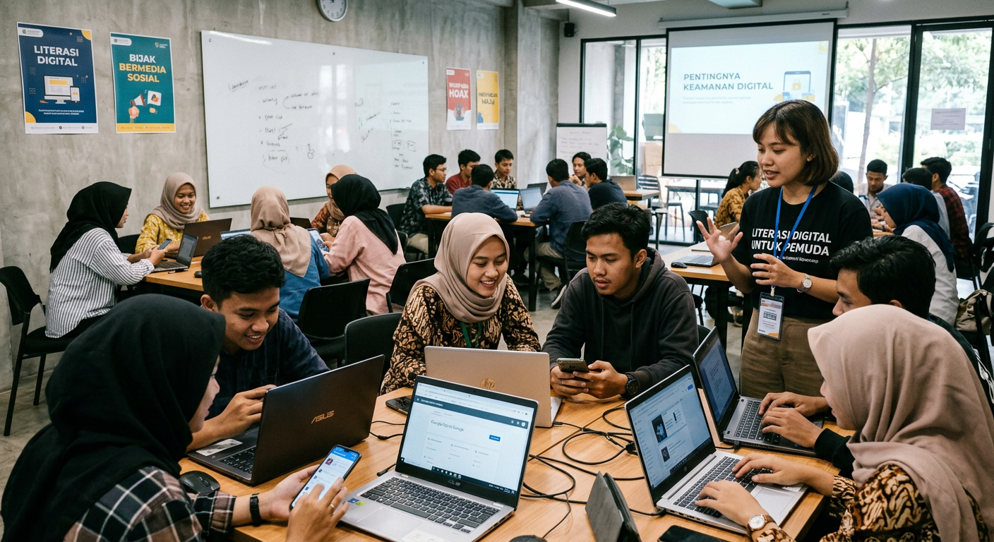 Workshop Literasi Digital Pemuda - kegiatan LIVESGP LAMONGAN